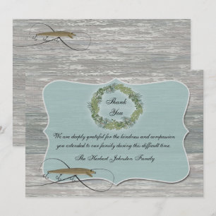 Carte Pêcheur Sympathie Merci Wreath Lure