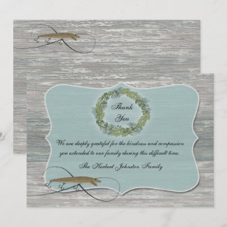 Carte Pêcheur Sympathie Merci Wreath Lure