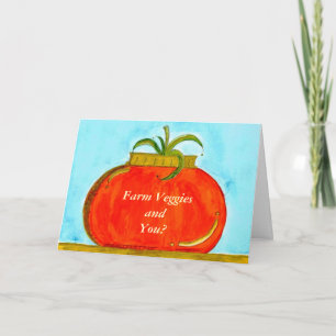 Carte PedagogyGreetings : Tomate pure (personnalisable)