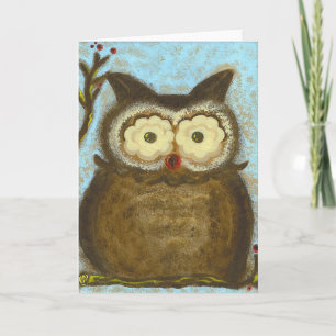 Carte PedagogyGreetings : Winterberry de hibou