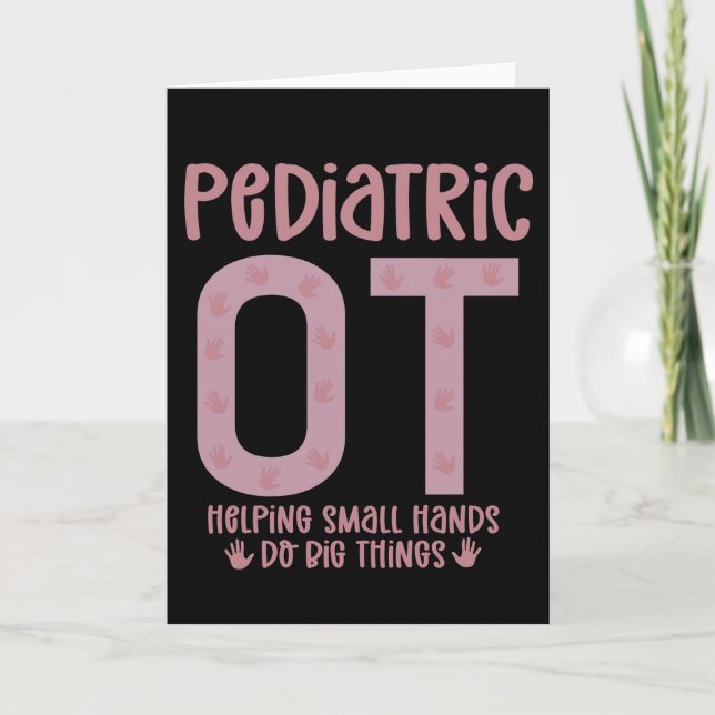 Carte Pediatric OT ergothérapeute OT Dons (Devant)