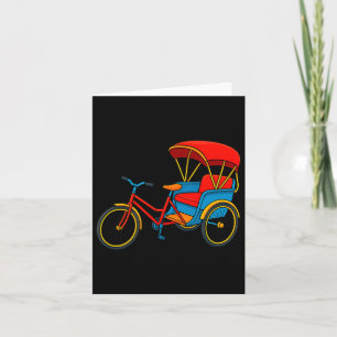 Carte Pedicab Rickshaw à vélo Taxi à moto Tri-blend Prem