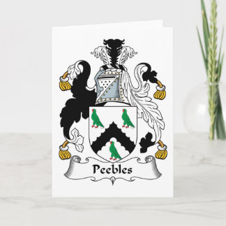 Carte Peebles Famille Crest