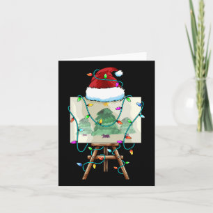 Carte Peintre de Noël Design Père Noël Xmas Peintre Arti