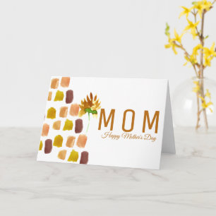 Carte Peintre floral aquarelle jaune Fête des mères