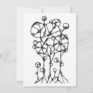 Carte Peinture à la main - Arbre Abstrait Groupe 1