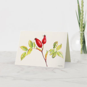 Carte Peinture à l'aquarelle botanique de fruits de l'ég