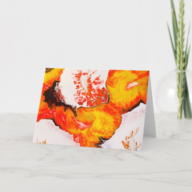 Carte Peinture à l'encre d'argent sauvage et d'alcool or (Devant)