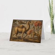 Peinture à l'huile animale botanique fantaisie vin