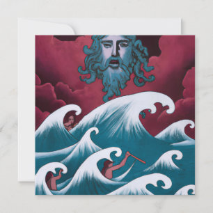 Carte Peinture à l'huile de Neptune Crimson