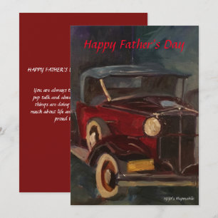 Carte Peinture automatique vintage rouge et noire des an