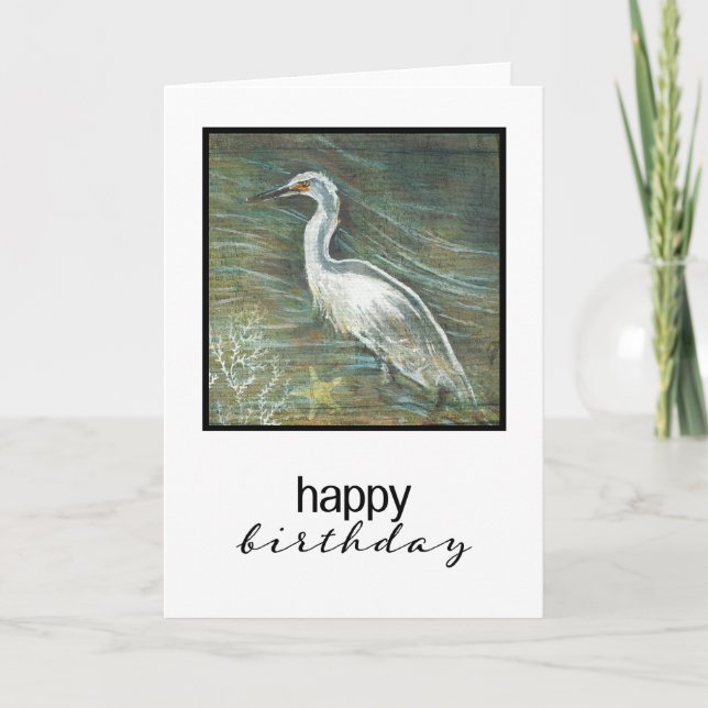 Carte Peinture D'Aiguille Dans L'Eau Joyeux Anniversaire (Devant)