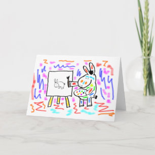 Carte peinture d'âne