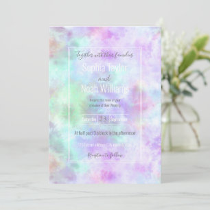 Carte Peinture d'aquarelle Pastel Rainbow Cravate-Dye