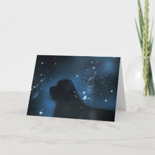 Carte Peinture de chien de Terre-Neuve