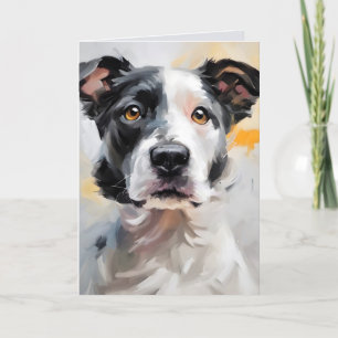 Carte Peinture de chien pour Humour d'anniversaire
