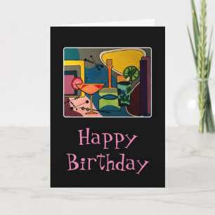 Carte Peinture de 'Mid Century Mod Cocktails' sur un