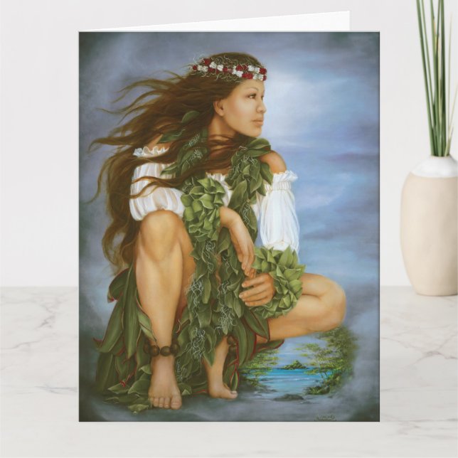 Carte Peinture "de No'ono'o de ka" par Lori Higgins. (Devant)