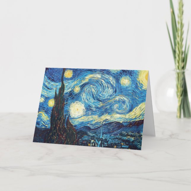 Carte Peinture de nuit étoilée de Van Gogh (Devant)