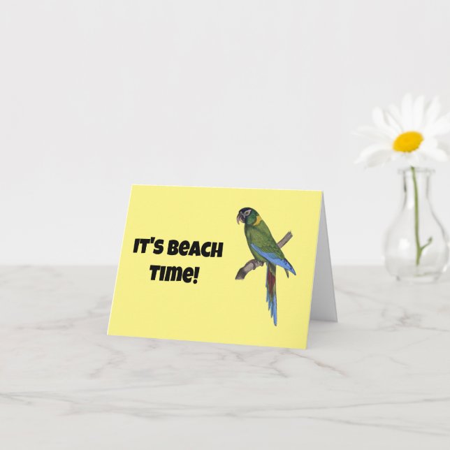 Carte Peinture de perroquet tropical pour les amateurs d (Petite plante)