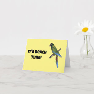 Carte Peinture de perroquet tropical pour les amateurs d