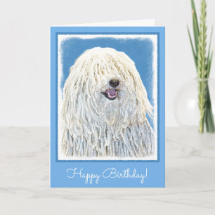 Carte Peinture de Puli - art original mignon de chien