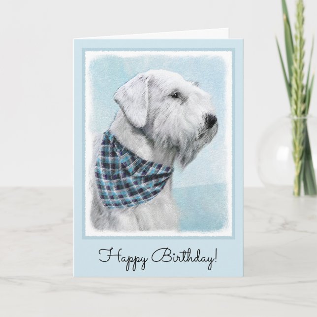 Carte Peinture de Sealyham Terrier - Cute Original Dog A (Devant)