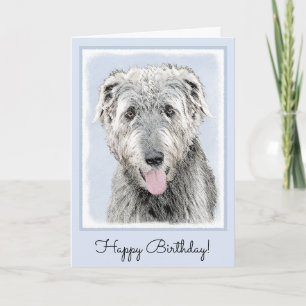 Carte Peinture de Wolfhound irlandais - Joli art origina