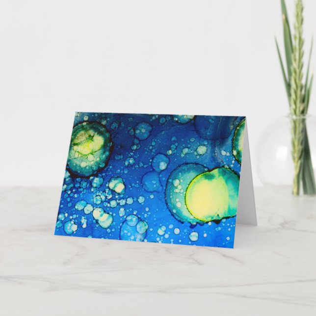 Carte Peinture d'encre d'alcool de nuit étoilée (Devant)