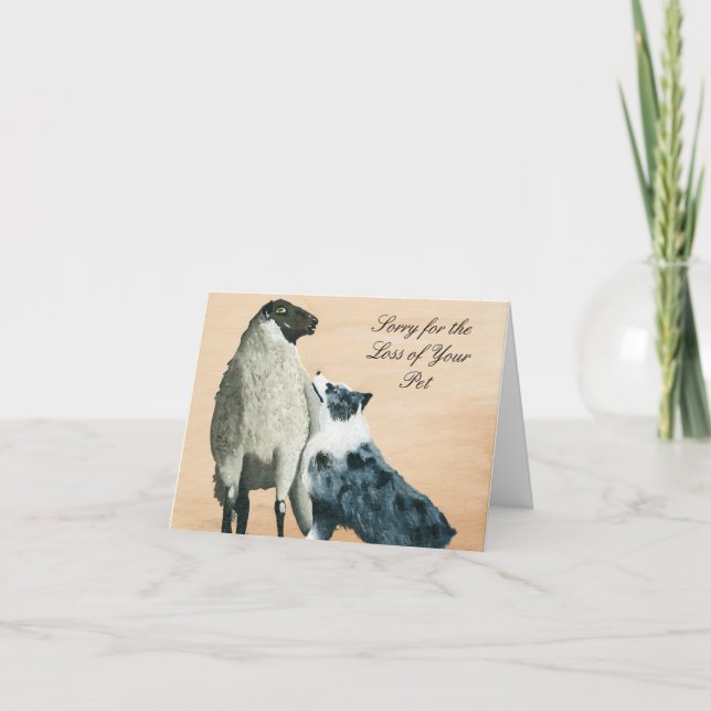 Carte Peinture du berger australien "One Tough Sheepdog" (Devant)