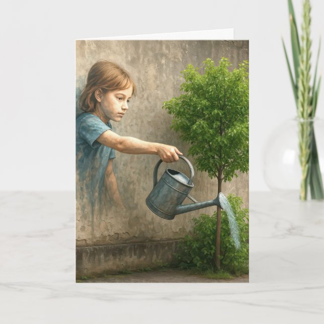 Carte Peinture Graffiti pour filles Penser à vous (Devant)