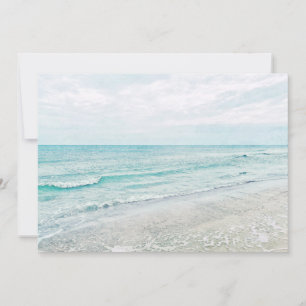 Carte Peinture Ocean Waves Aqua Aquarelle bleu clair