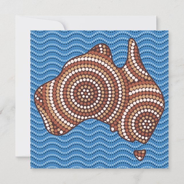 Carte Peinture par points en Australie (Devant)