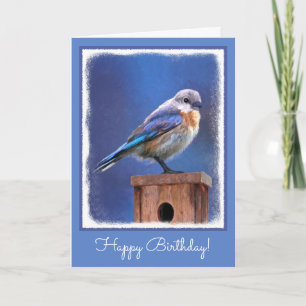 Carte Peinture pour oiseaux bleus (femelle) - Art origin