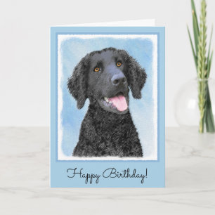 Carte Peinture Retriever recouverte de boue - Art Chien
