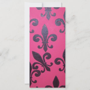 Carte Peinture rose fleur de lis