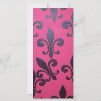 Carte Peinture rose fleur de lis