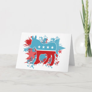 Carte Peinture Splatz Démocrate Donkey