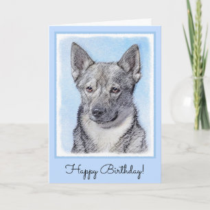 Carte Peinture Suédoise Vallhund - Cute Original Chien A
