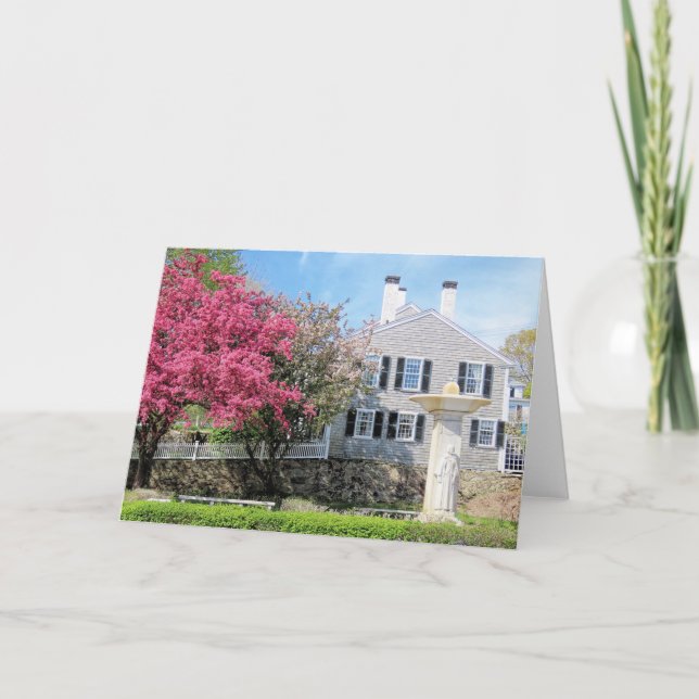 Carte Pèlerin Mère, Plymouth, MA Printemps (Devant)