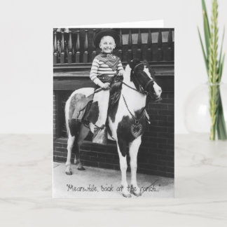 Carte "Pendant ce temps, de retour au ranch..."