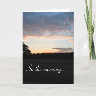 Carte Pendant le matin…