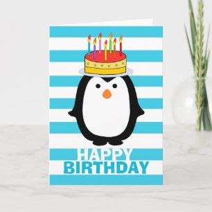 Carte Penguin d'anniversaire