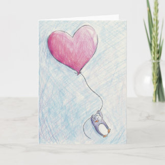 Carte Penguin d'anniversaire