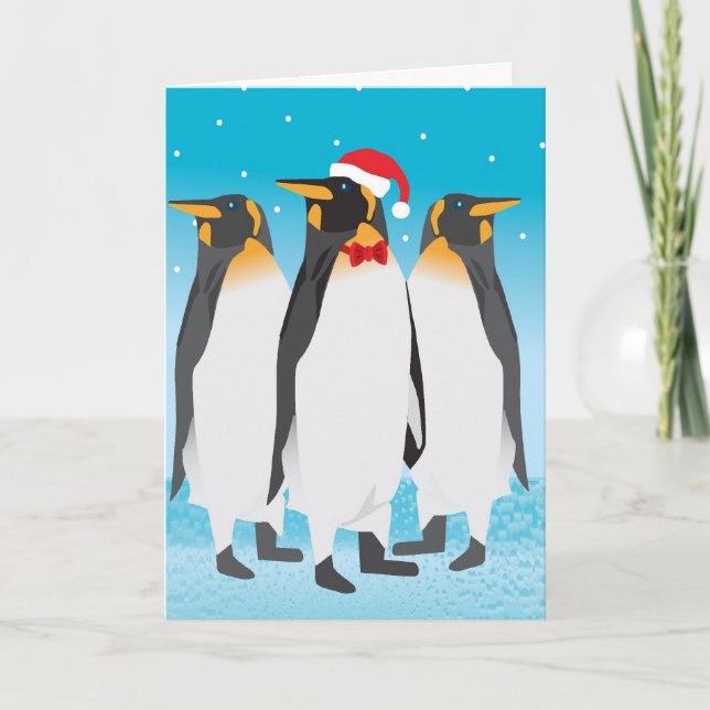 Carte Penguin de Noël (Devant)