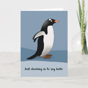 Carte Penguin Envoie une chaude pensée de vous salutatio