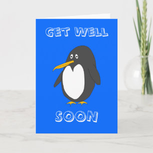 Carte Penguin Get Well Soon Card