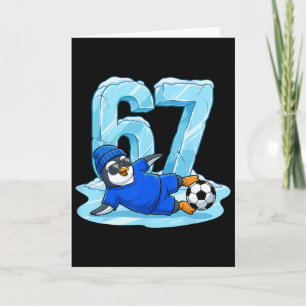 Carte Penguin Soccer 67 Toboggan à Glace Drôle Sports d'