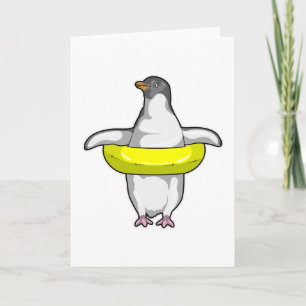 Carte Penguin with Swim ring
