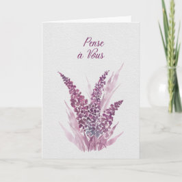 Carte Pense à Vous – Sympathie Lavande & Pensées Affectu